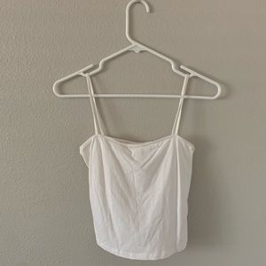 Straight neck line - White tank top